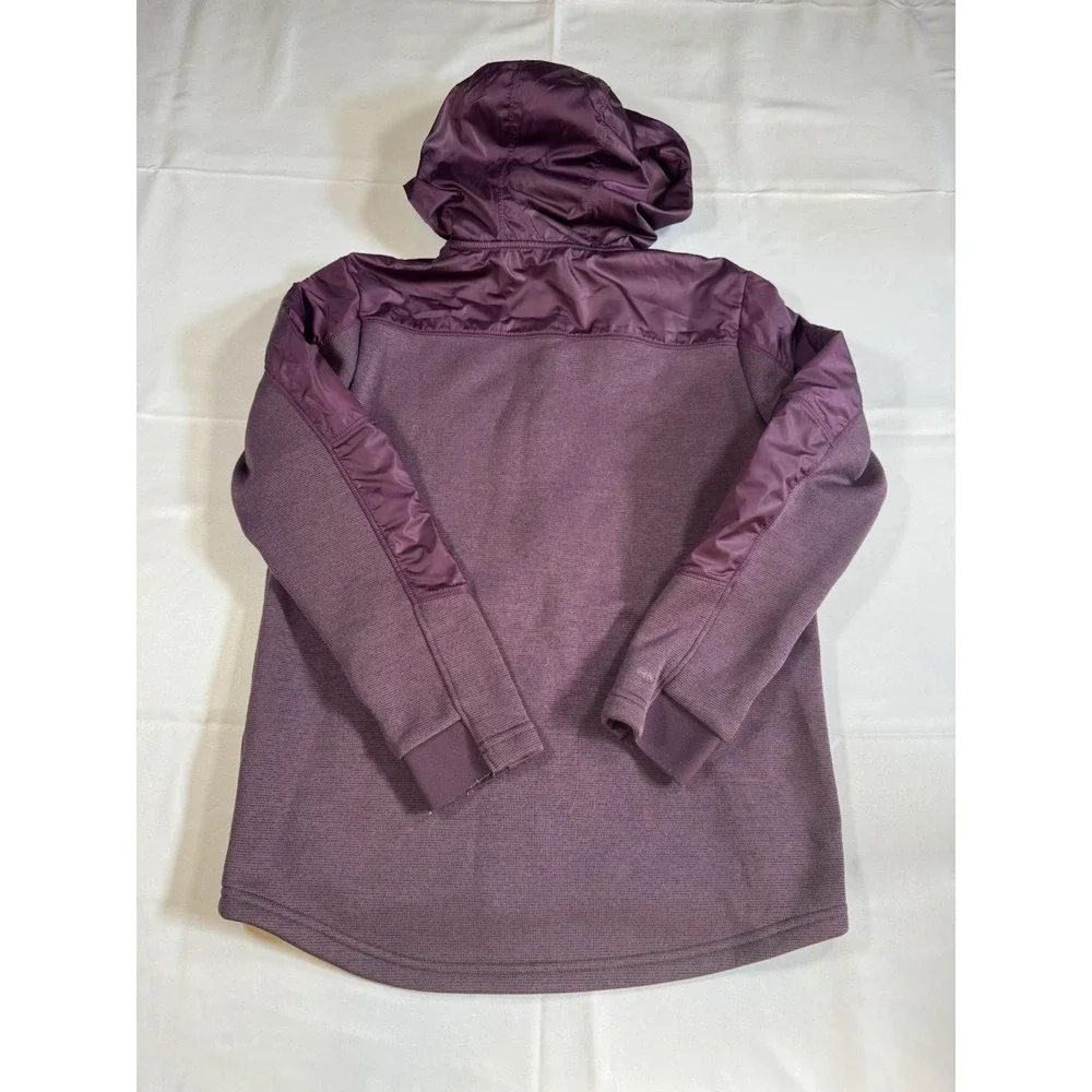 Under Armour Girls Purple Full Zip Hooded Jacket Coldgear Size YMD M